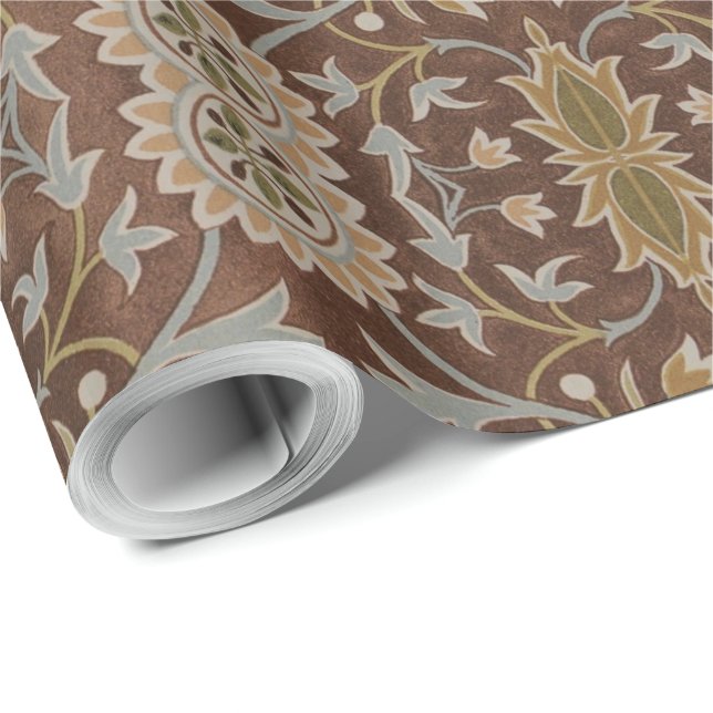 Cadeau William Morris Papier d'enveloppement de tapis à f (Coin rond)