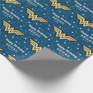 Cadeau Wonder Woman   Joyeux papier d'enveloppement d'ann