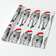 Zèbre en papier d'emballage de Père Noël