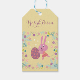 Cadeaulabel vrolijk pasen geschenkanhänger