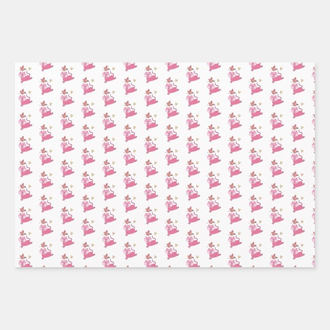 Cadeaupapier Vellen Set poesjes  Geschenkpapier Set (Vorderseite)