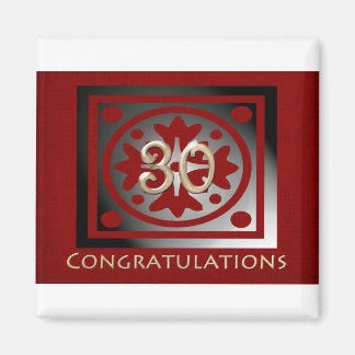 Cadeaux d'anniversaire de l'employé Magnet rouge p