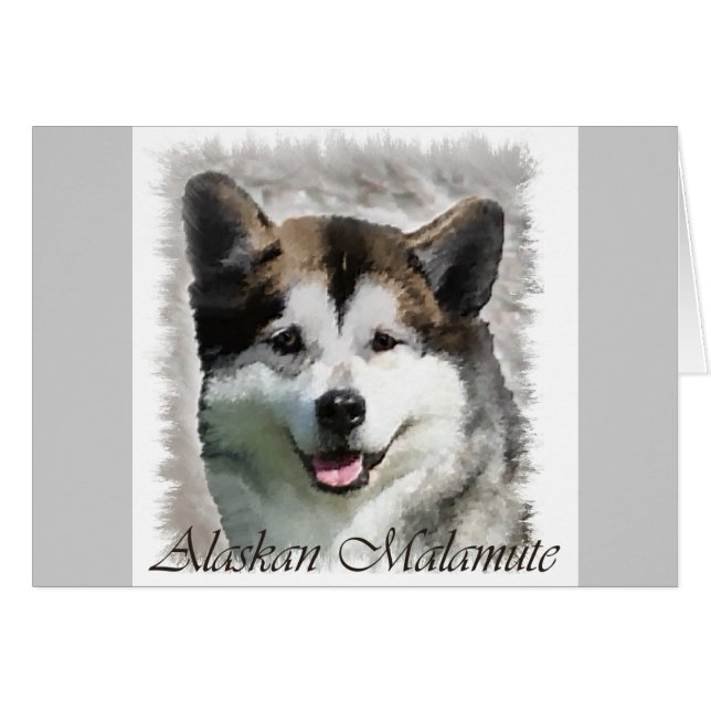 Cadeaux d'art malamute en Alaska (Devant horizontal)