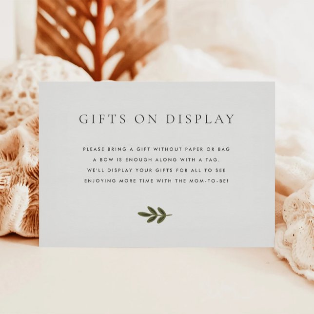 Cadeaux de Baby shower Woodland sur carte d'affich (Créateur téléchargé)