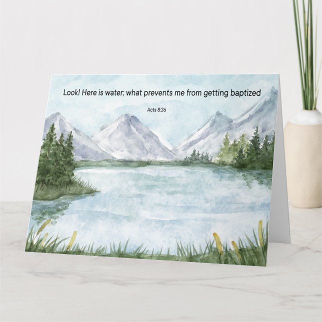 Cadeaux de baptême JW - Carte de voeux Lake (Devant)