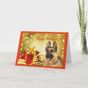 Cadeaux de carte de Noël de berger allemand
