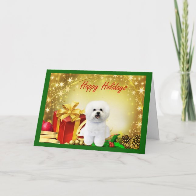 Cadeaux de cartes de Noël Bichon Frise (Devant)