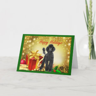 Cadeaux de cartes de Noël de caniche