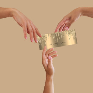 Cadeaux de certificat petit maquillage brillant or