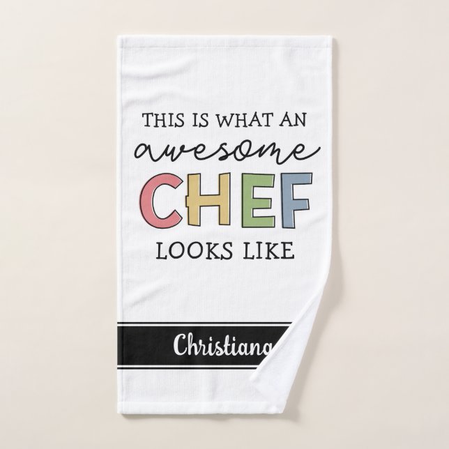 Cadeaux de chef sur mesure | Meilleur Chef Jamais  (Serviette à main)
