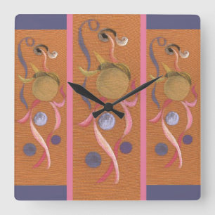 Cadeaux de cirque Carré Horloge murale