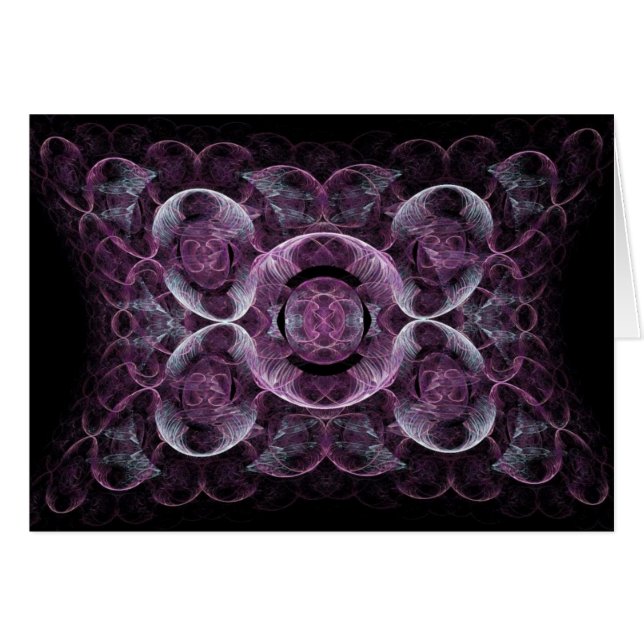 Cadeaux de design d'art fractal Abstrait violet (Devant horizontal)