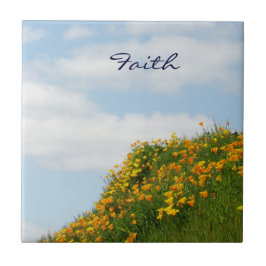 Cadeaux de foi Carreaux Art Ciel Bleu Coquelicot P