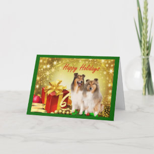 Cadeaux de la carte de Noël Sheltie