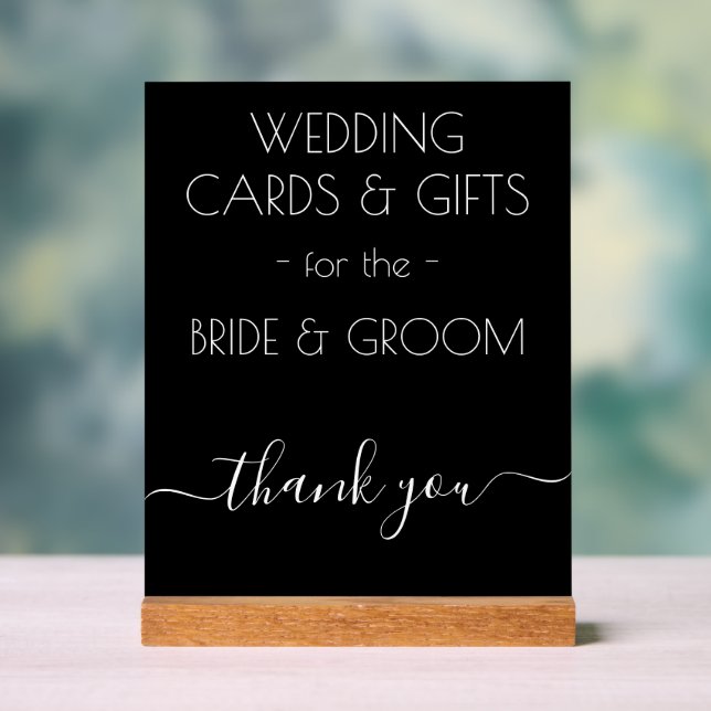Cadeaux de mariage Formal Black White Typographie (Neutre)
