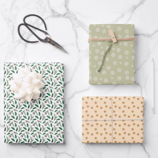Cadeaux de Noël feuille d'emballage papier (Recto)