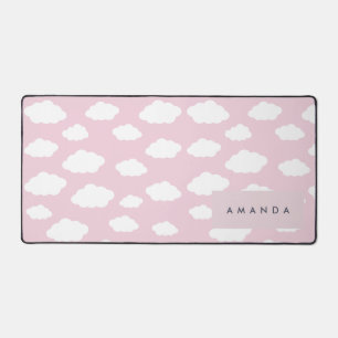 Cadeaux de nuages roses de Monogramme personnalisé
