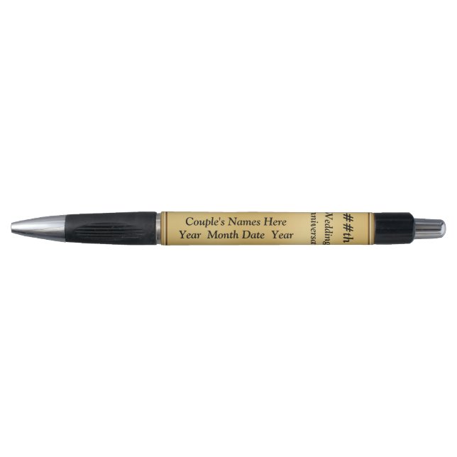 Cadeaux de stylos du 50e Mariage anniversaire Gold (Devant)