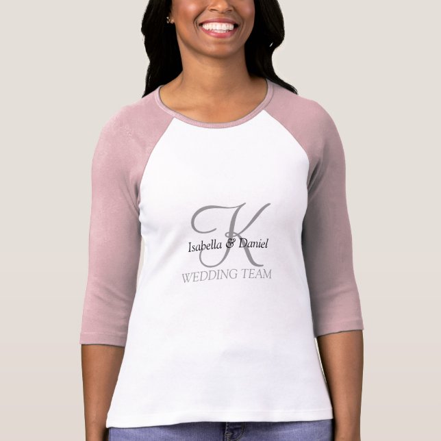 Cadeaux de t-shirt mariage Monogram (Devant)