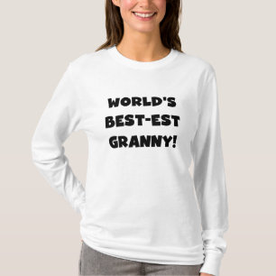 Cadeaux de T-shirts des textes de noir de mamie du