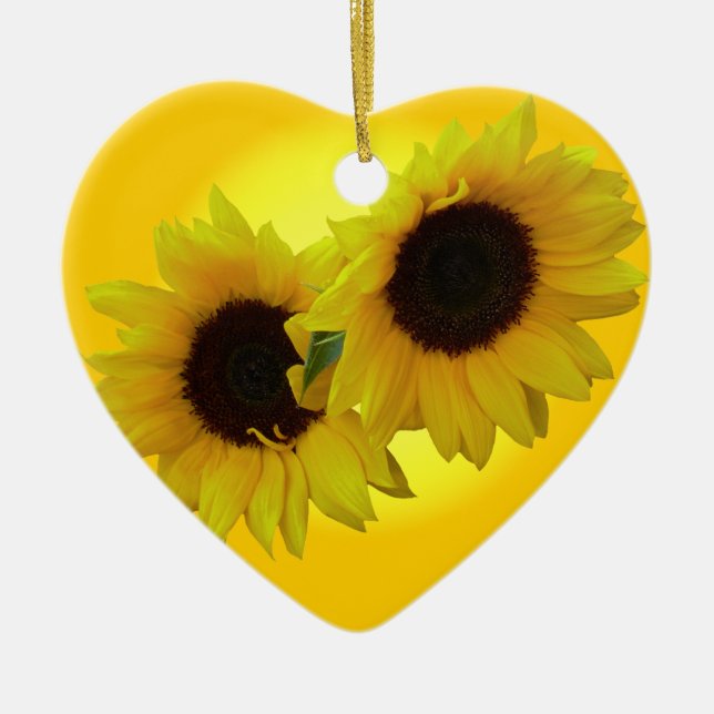 Cadeaux de tournesol personnalisés par ornement de (Devant)