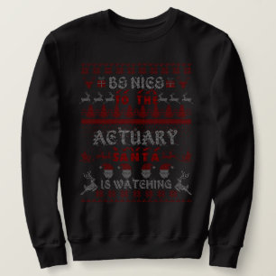 Cadeaux drôles de Noël de sweatshirt d'actuaire