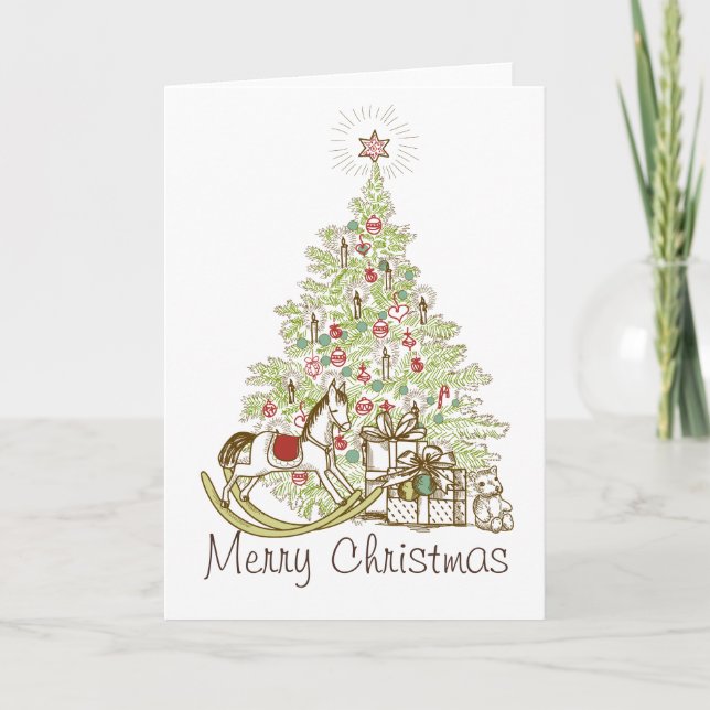 Cadeaux et cartes de Joyeux Noël d'arbre de Noël (Devant)