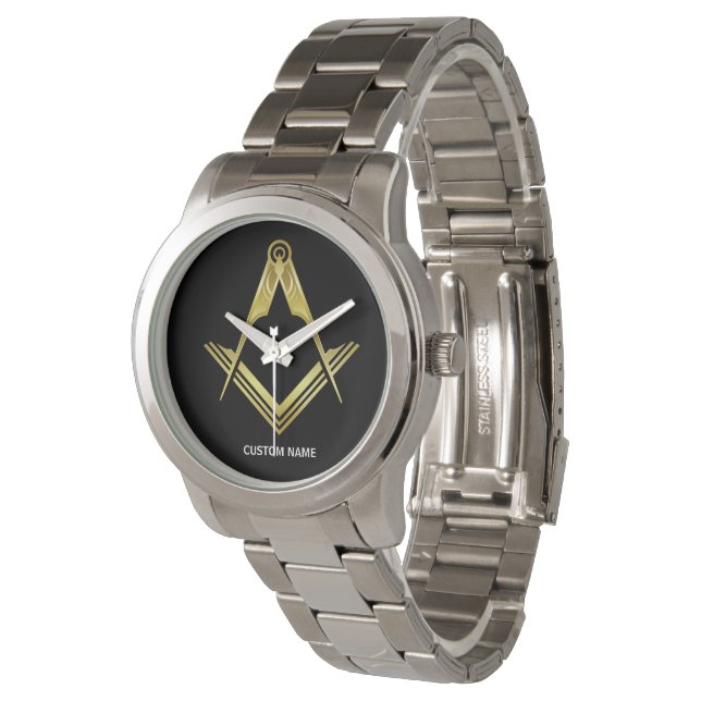 Cadeaux Freemason personnalisés | Montres maçonniq (Incliné)