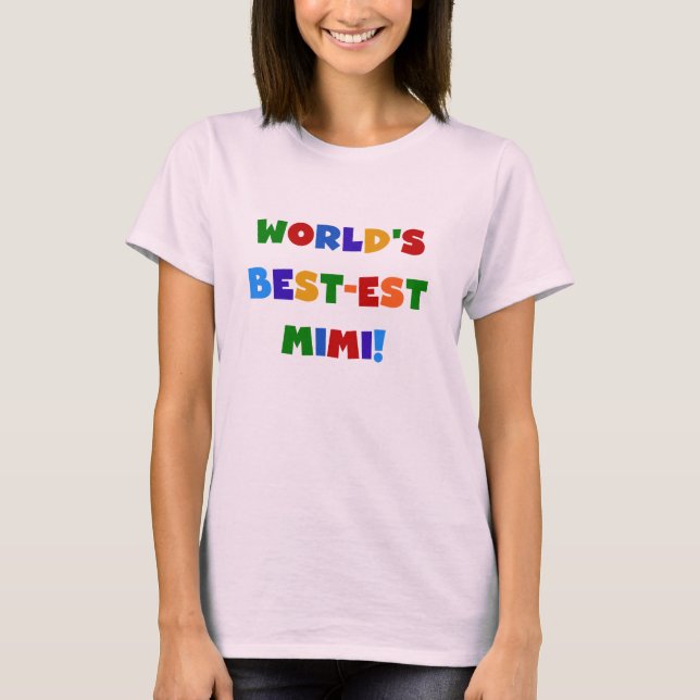 Cadeaux lumineux de T-shirts des couleurs Mimi du (Devant)