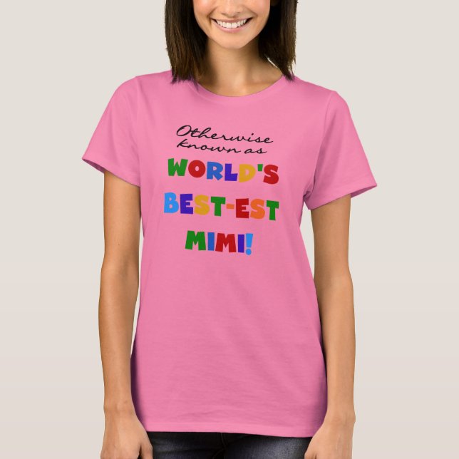 Cadeaux lumineux de T-shirts des couleurs Mimi du (Devant)