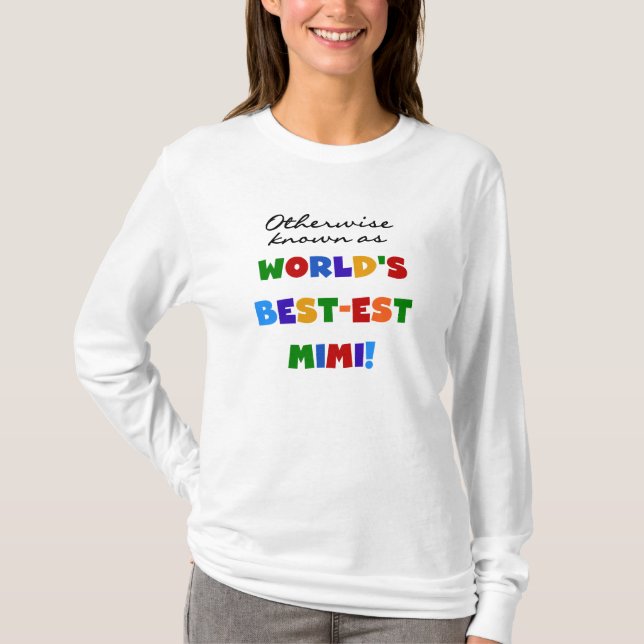 Cadeaux lumineux de T-shirts des couleurs Mimi du (Devant)