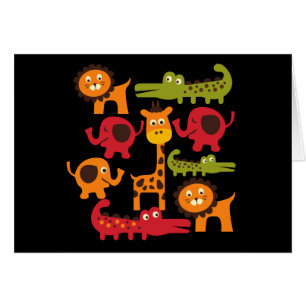 Cadeaux mignons d'impression d'animaux de zoo de