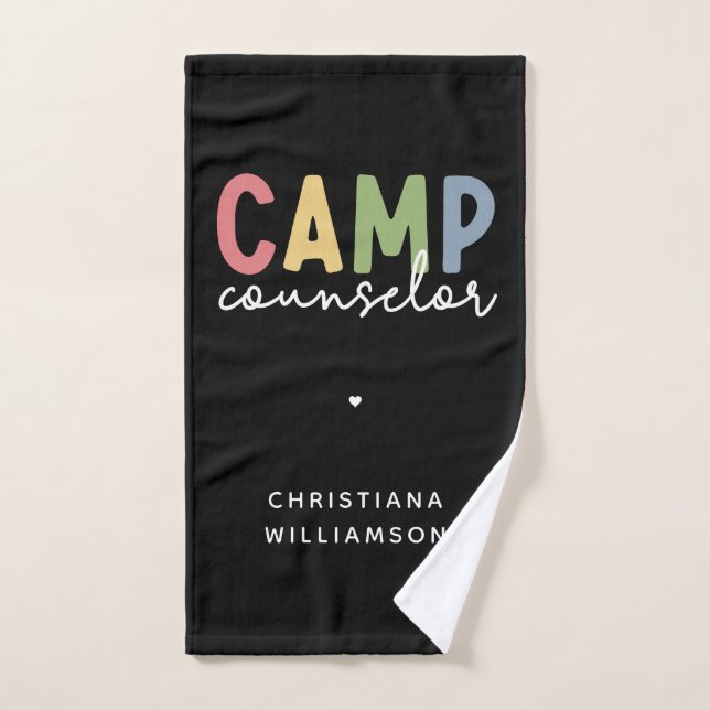 Cadeaux personnalisés de conseillers de camp (Serviette à main)