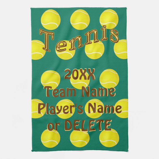 Cadeaux personnalisés de tennis, serviettes faites (Vertical)