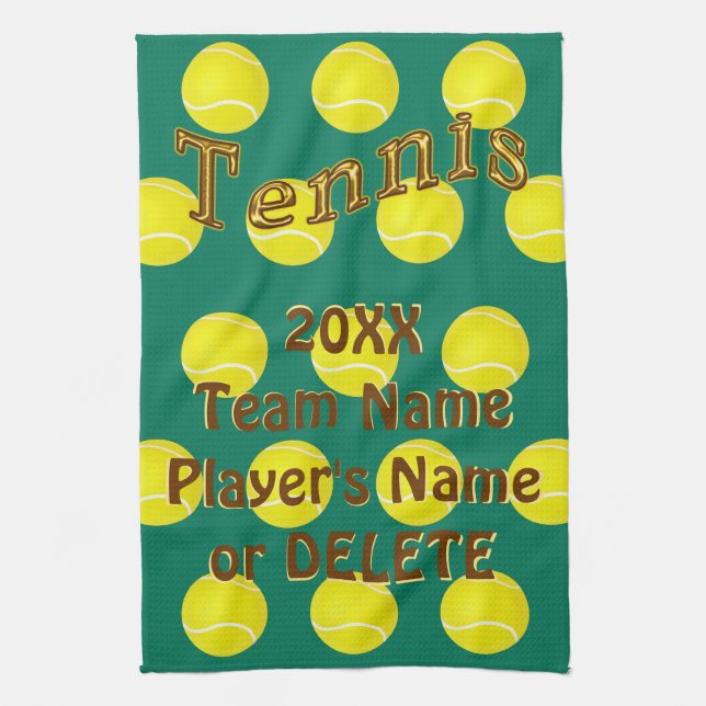 Cadeaux personnalisés de tennis, serviettes faites (Vertical)