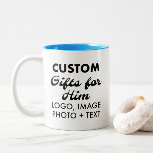 Cadeaux personnalisés pour lui Bleu clair Mug à de