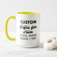 Cadeaux personnalisés pour lui Jaune Combo Mug 15o