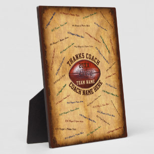 Cadeaux pour entraîneurs de football, plaques pour