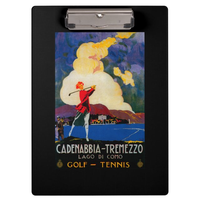 CadenabbiaTremezzo Vintages PosterEurope Klemmbrett (Vorderseite)