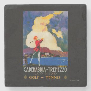CadenabbiaTremezzo Vintages PosterEurope Steinuntersetzer