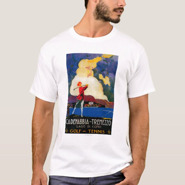 CadenabbiaTremezzo Vintages PosterEurope T-Shirt (Vorderseite)