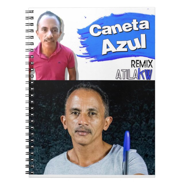 caderno caneta azul personalizado notizblock (Vorderseite)