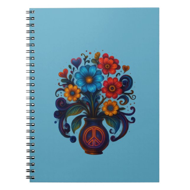 Caderno Espiral com Foto flores  Notizblock (Vorderseite)