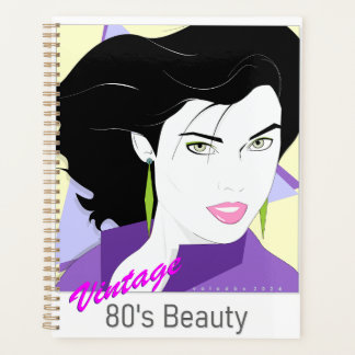Caderno Espiral - com rosto de mulher 80s Style Planer