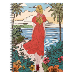 Caderno Espiral Moça Notizblock