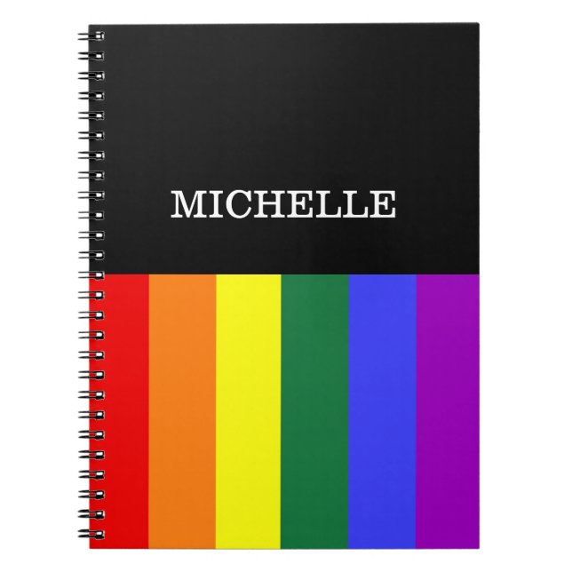 Caderno Espirale Orgulho Gay Rainbow Personalizado Notizblock (Vorderseite)