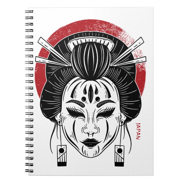 Caderno Gueixa/ notebook gueixa/ japão  Notizblock (Vorderseite)