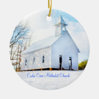 Cades Bucht-Kirche-Verzierung - Winter Keramik Ornament