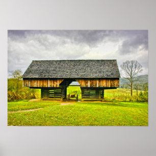 Cades Cove Cantilever Barn am Platz Tipton Poster
