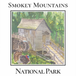 Cades Cove Grist Mill, Great-Smoky-Mountains-Natio Aufkleber
